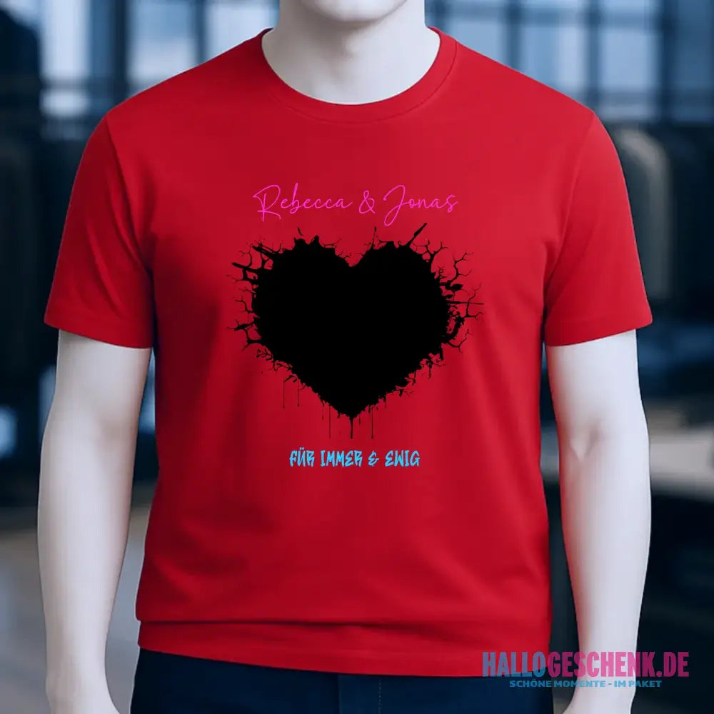 Dein Bild im "Wild-Heart" Design personalisierbar - Unisex Premium T-Shirt XS-5XL aus Bio-Baumwolle für Damen & Herren