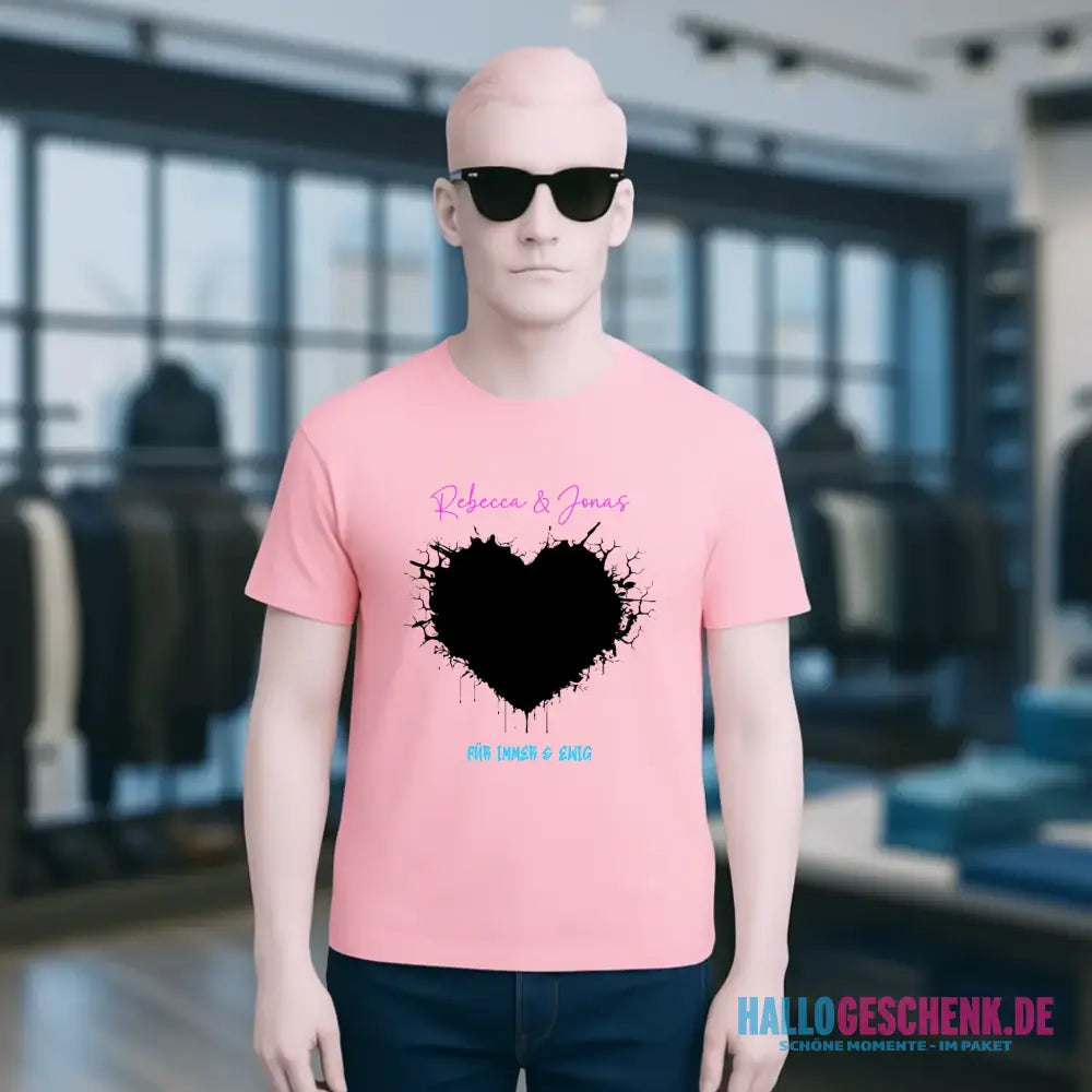 Dein Bild im "Wild-Heart" Design personalisierbar - Unisex Premium T-Shirt XS-5XL aus Bio-Baumwolle für Damen & Herren