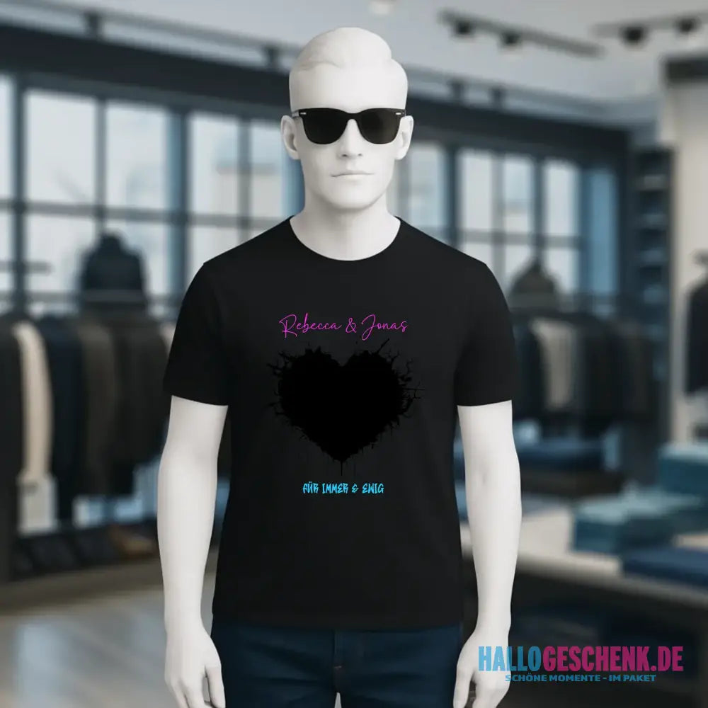 Dein Bild im "Wild-Heart" Design personalisierbar - Unisex Premium T-Shirt XS-5XL aus Bio-Baumwolle für Damen & Herren