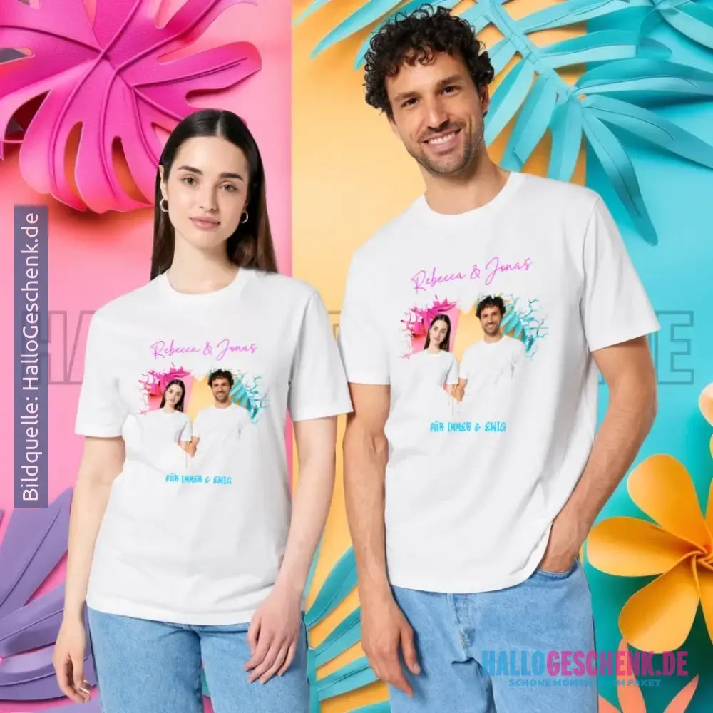Dein Bild im "Wild-Heart" Design personalisierbar - Unisex Premium T-Shirt XS-5XL aus Bio-Baumwolle für Damen & Herren