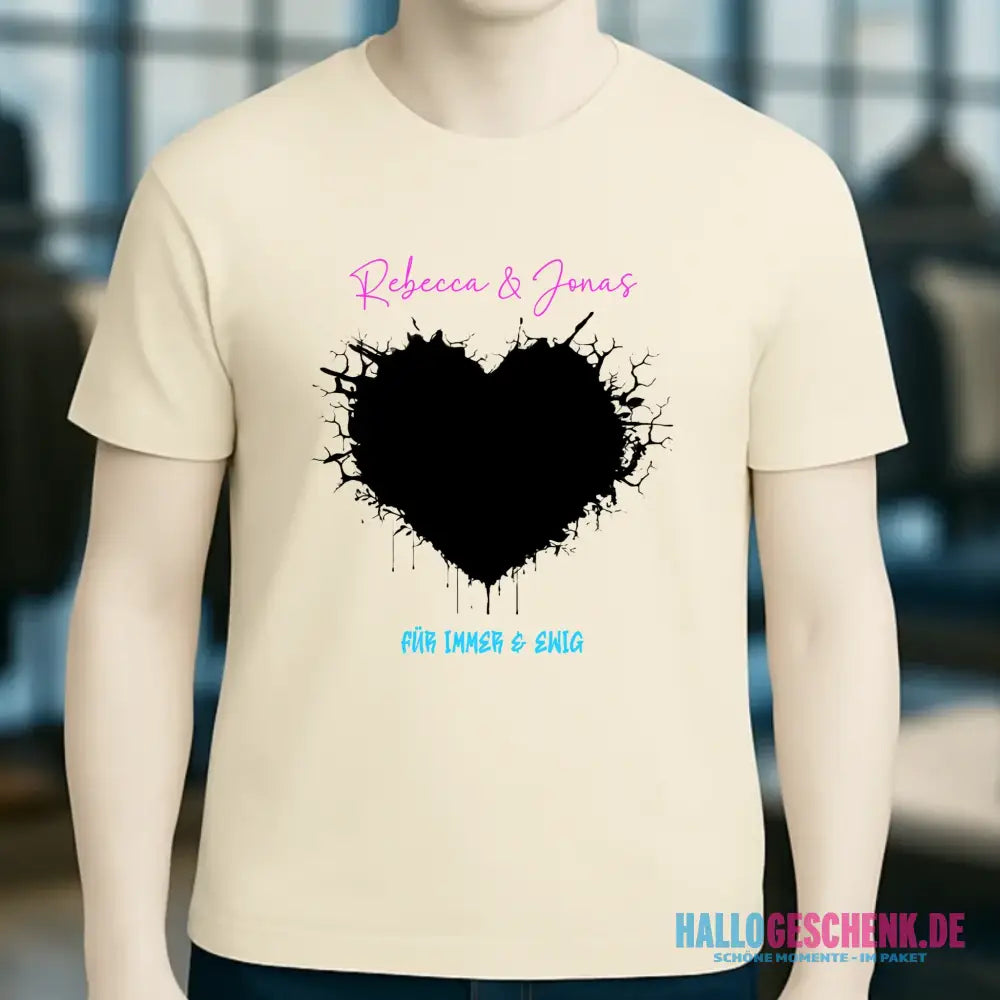 Dein Bild im "Wild-Heart" Design personalisierbar - Unisex Premium T-Shirt XS-5XL aus Bio-Baumwolle für Damen & Herren