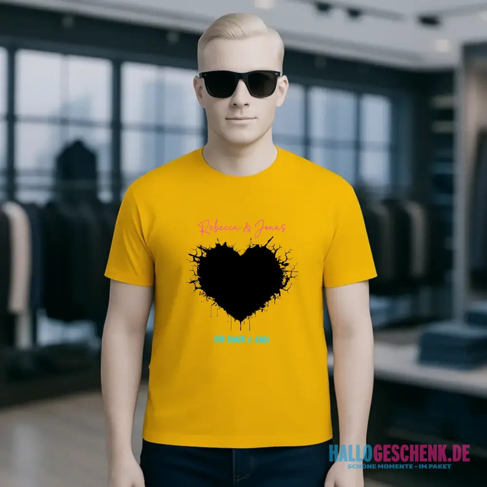 Dein Bild im "Wild-Heart" Design personalisierbar - Unisex Premium T-Shirt XS-5XL aus Bio-Baumwolle für Damen & Herren