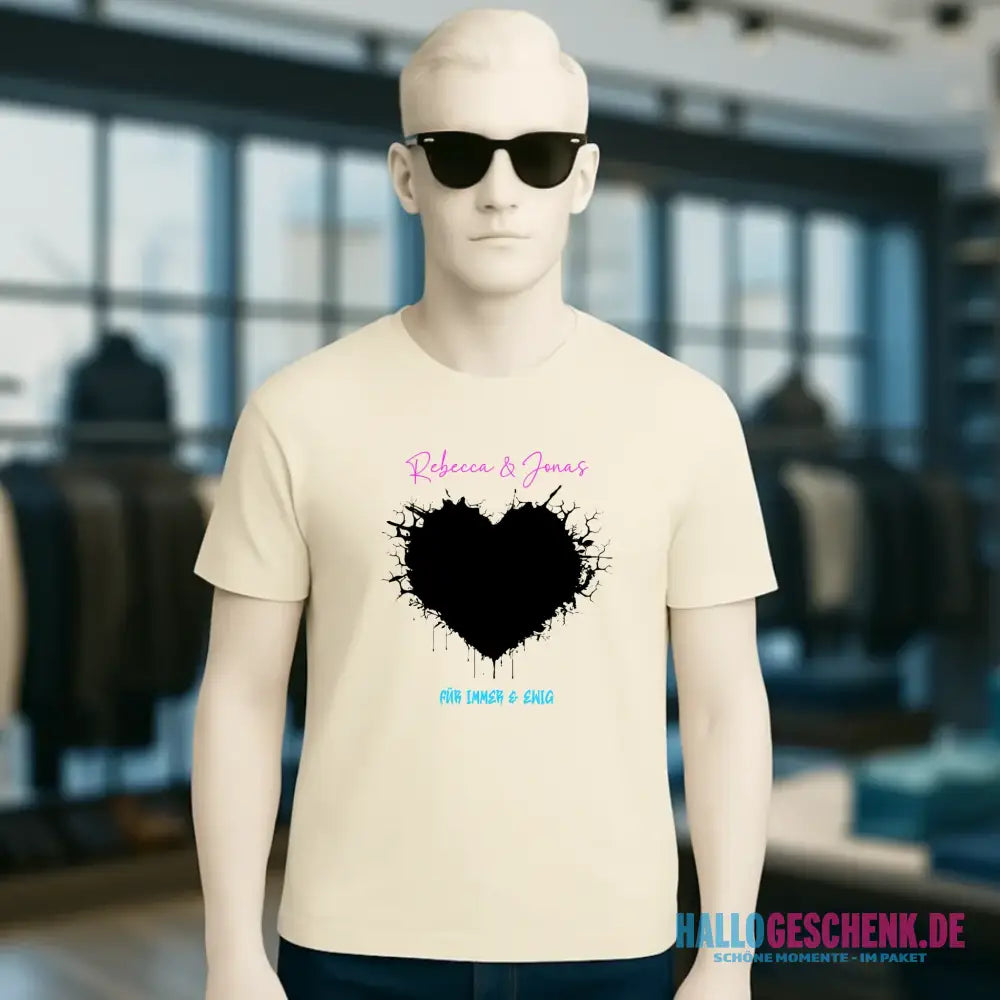 Dein Bild im "Wild-Heart" Design personalisierbar - Unisex Premium T-Shirt XS-5XL aus Bio-Baumwolle für Damen & Herren