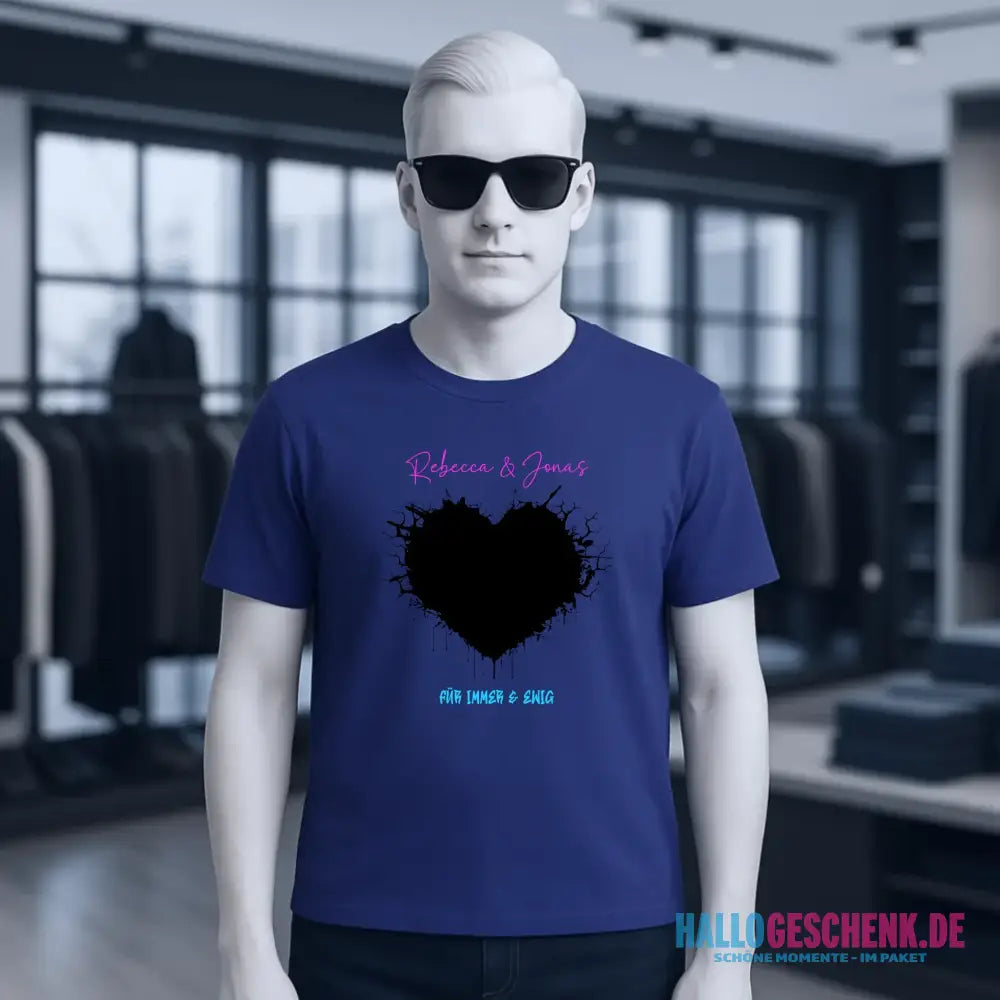 Dein Bild im "Wild-Heart" Design personalisierbar - Unisex Premium T-Shirt XS-5XL aus Bio-Baumwolle für Damen & Herren
