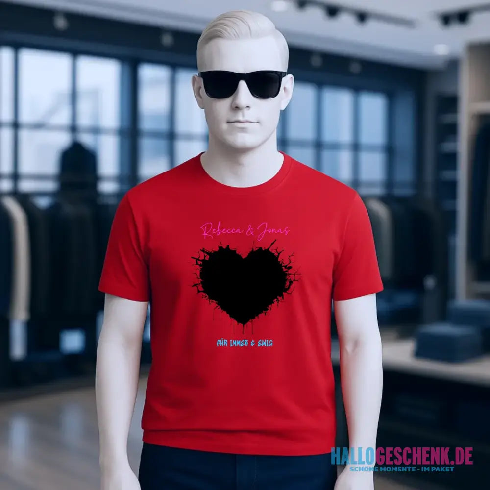 Dein Bild im "Wild-Heart" Design personalisierbar - Unisex Premium T-Shirt XS-5XL aus Bio-Baumwolle für Damen & Herren
