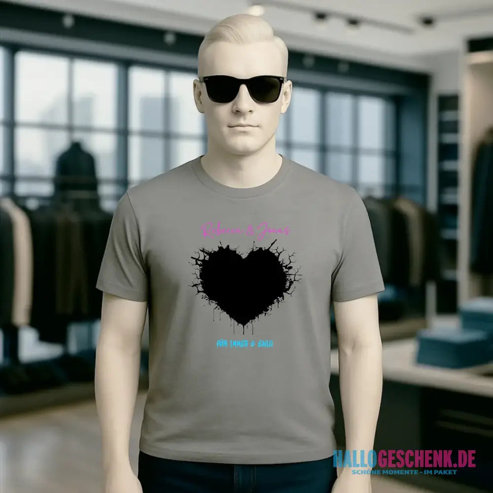 Dein Bild im "Wild-Heart" Design personalisierbar - Unisex Premium T-Shirt XS-5XL aus Bio-Baumwolle für Damen & Herren