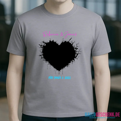 Dein Bild im "Wild-Heart" Design personalisierbar - Unisex Premium T-Shirt XS-5XL aus Bio-Baumwolle für Damen & Herren