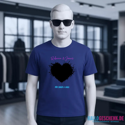 Dein Bild im "Wild-Heart" Design personalisierbar - Unisex Premium T-Shirt XS-5XL aus Bio-Baumwolle für Damen & Herren