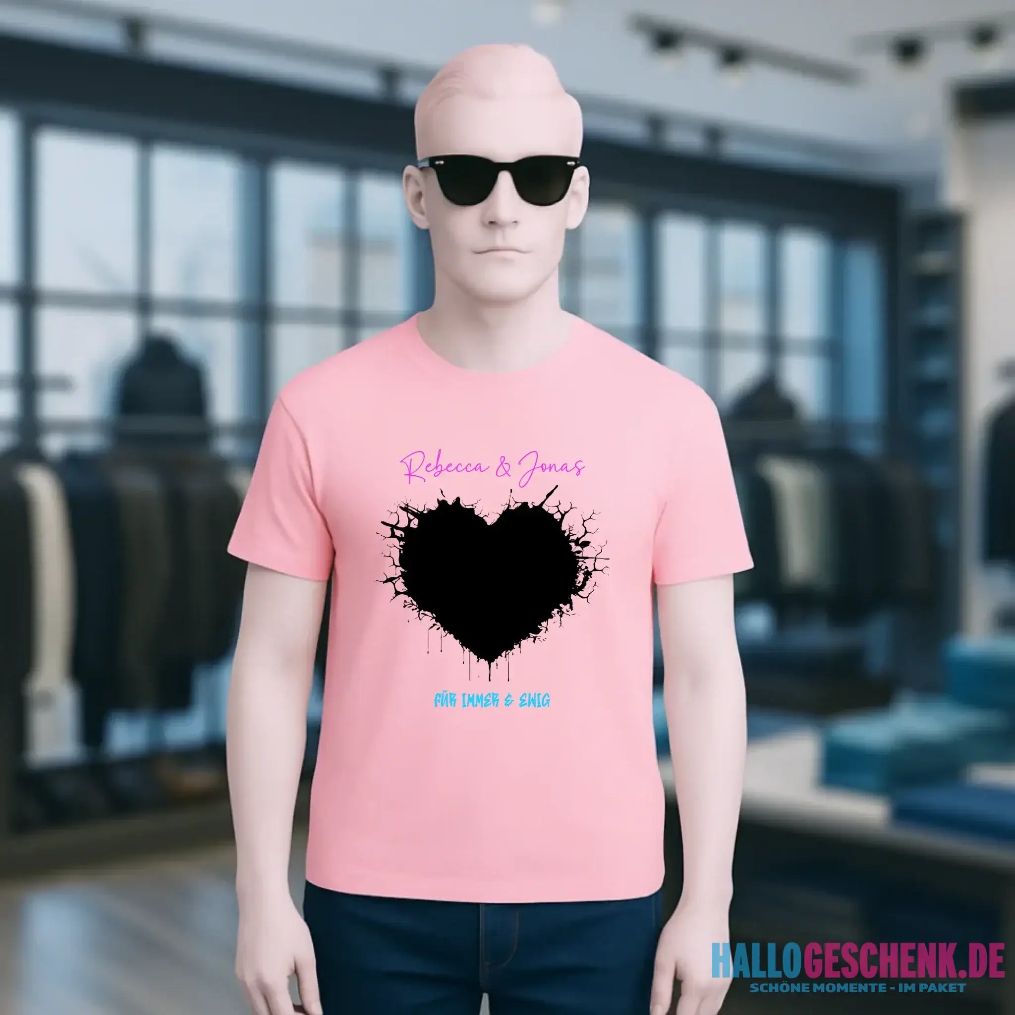 Dein Bild im "Wild-Heart" Design personalisierbar - Unisex Premium T-Shirt XS-5XL aus Bio-Baumwolle für Damen & Herren