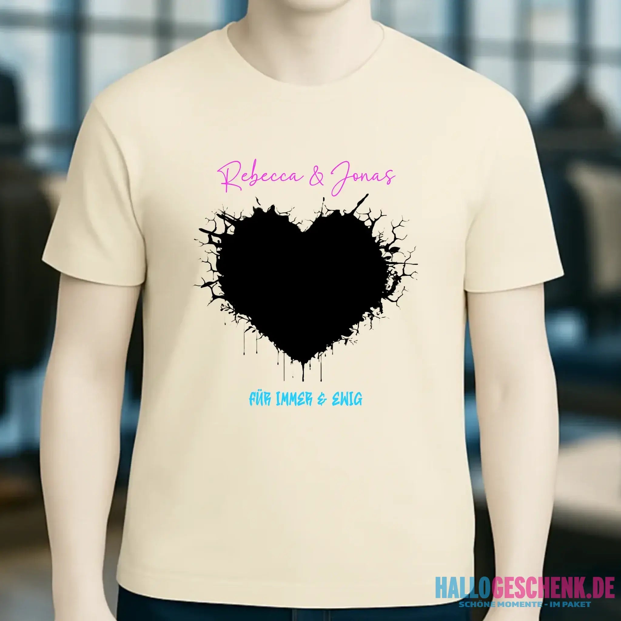 Dein Bild im "Wild-Heart" Design personalisierbar - Unisex Premium T-Shirt XS-5XL aus Bio-Baumwolle für Damen & Herren