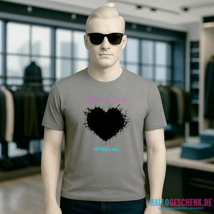 Dein Bild im "Wild-Heart" Design personalisierbar - Unisex Premium T-Shirt XS-5XL aus Bio-Baumwolle für Damen & Herren