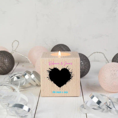 Dein Bild im "Wild - Heart" Design • Tellichthalter - HalloGeschenk.de #geschenkideen# #personalisiert# #geschenk#