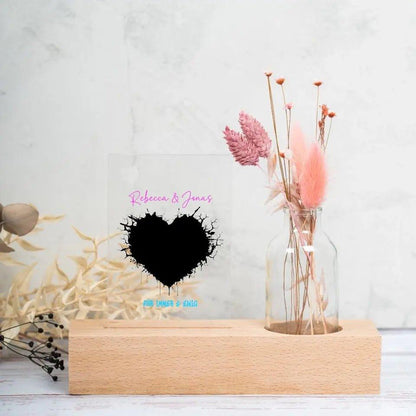 Dein Bild im "Wild - Heart" Design • Trockenblumenständer - HalloGeschenk.de #geschenkideen# #personalisiert# #geschenk#