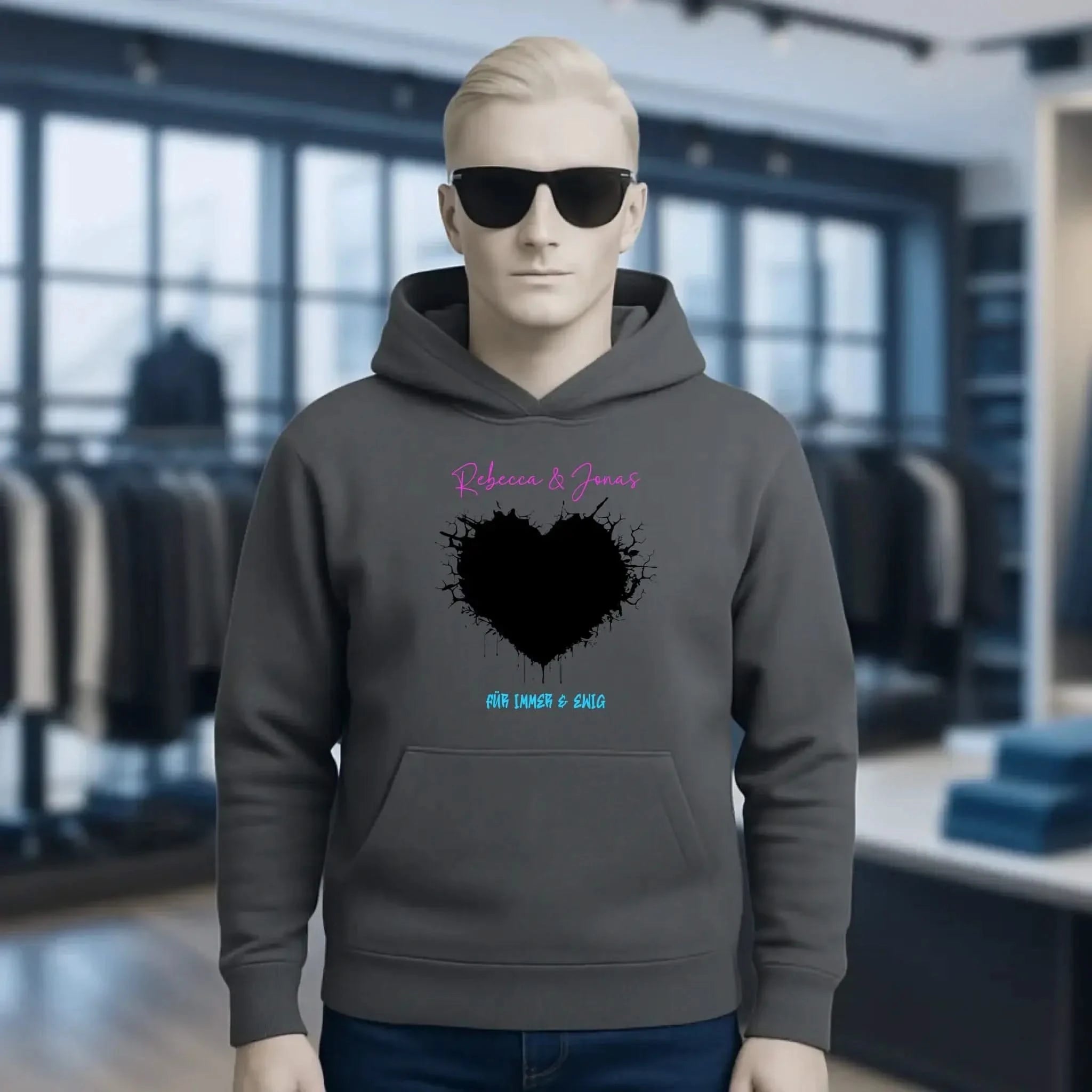Dein Bild im "Wild-Heart" Design • Unisex Premium Hoodie XS-5XL aus Bio-Baumwolle für Damen & Herren