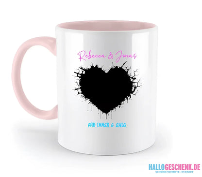 Dein Bild im "Wild-Heart" Design - zweifarbige Tasse