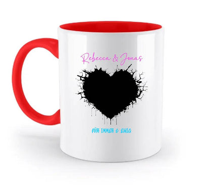 Dein Bild im "Wild-Heart" Design - zweifarbige Tasse