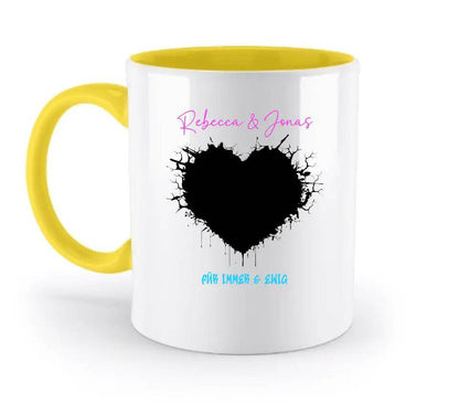 Dein Bild im "Wild-Heart" Design - zweifarbige Tasse