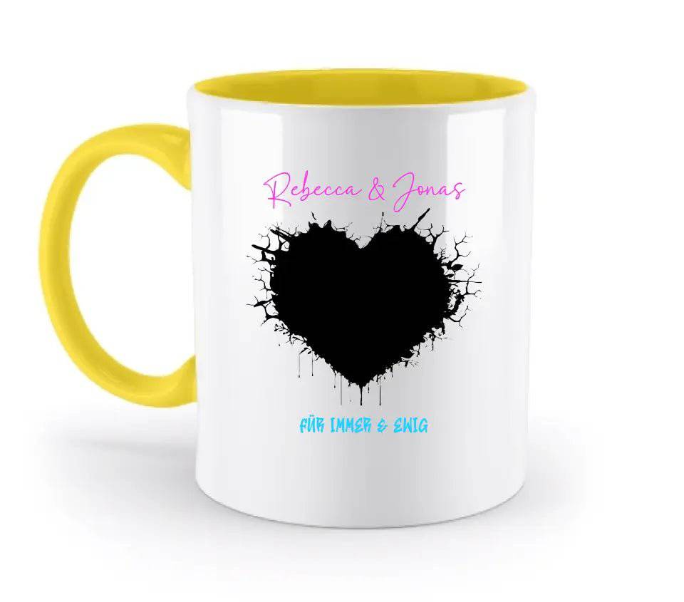 Dein Bild im "Wild-Heart" Design - zweifarbige Tasse