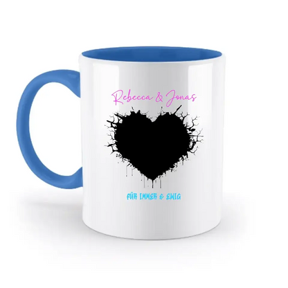 Dein Bild im "Wild-Heart" Design - zweifarbige Tasse