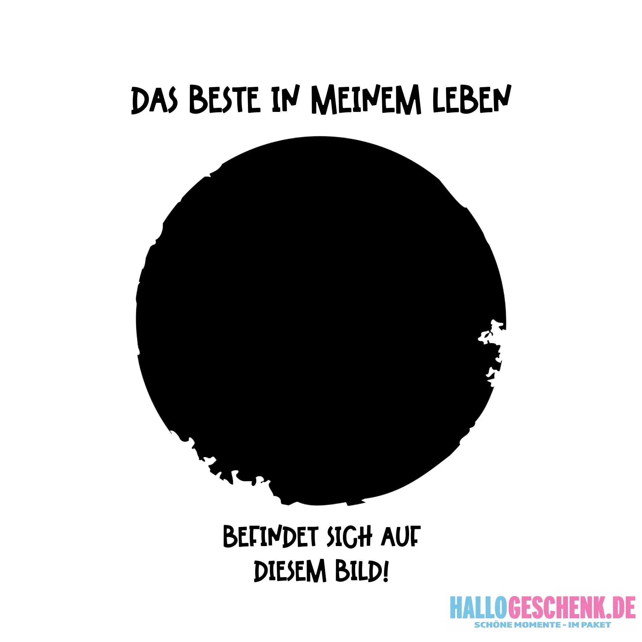 Dein Bild in Kreisform + Text • STICKER 20x20cm (Aufkleber) personalisiert - White / OneSize / ausgestanzter Sticker