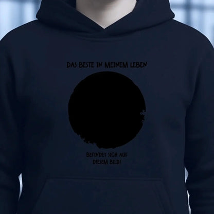 Dein Bild in Kreisform + Text • Unisex Premium Hoodie XS-5XL aus Bio-Baumwolle für Damen & Herren • Exklusivdesign • personalisiert