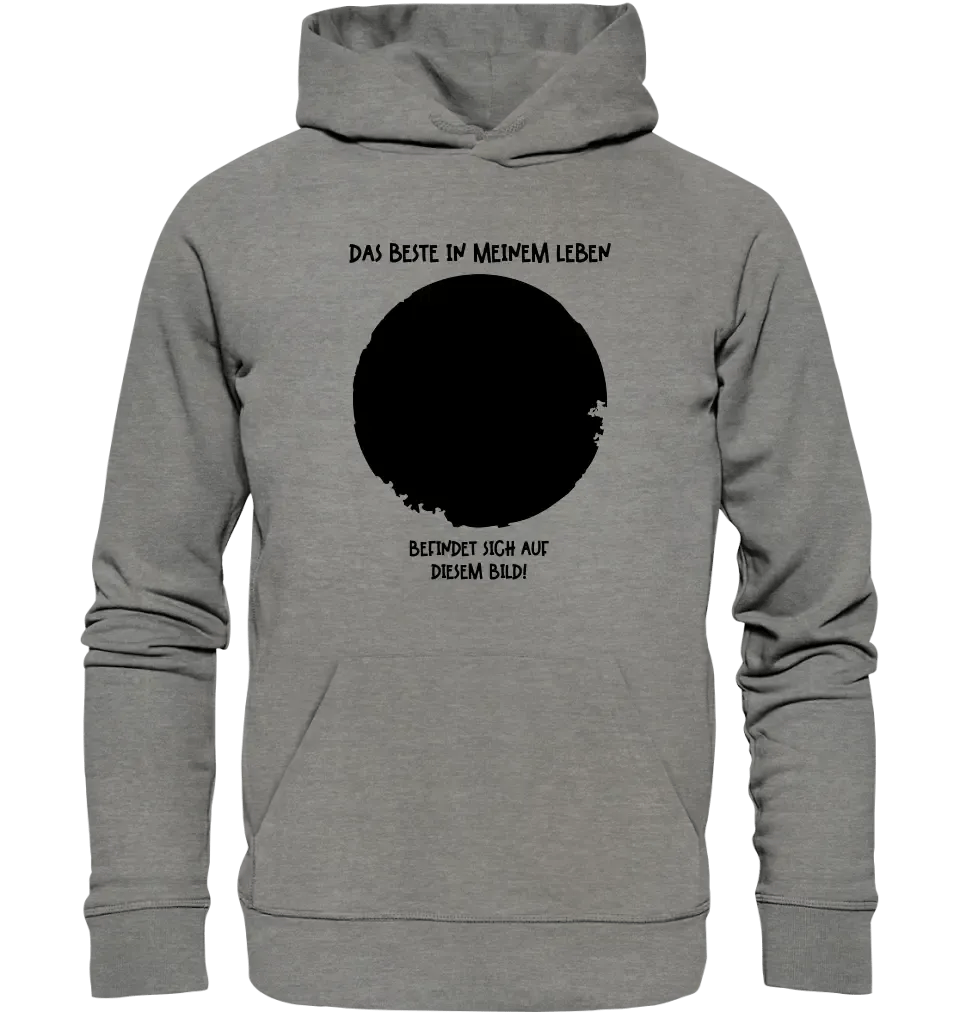 Dein Bild in Kreisform + Text • Unisex Premium Hoodie XS - 5XL aus Bio - Baumwolle für Damen & Herren • Exklusivdesign • personalisiert von HalloGeschenk.de