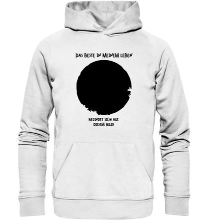 Dein Bild in Kreisform + Text • Unisex Premium Hoodie XS - 5XL aus Bio - Baumwolle für Damen & Herren • Exklusivdesign • personalisiert von HalloGeschenk.de