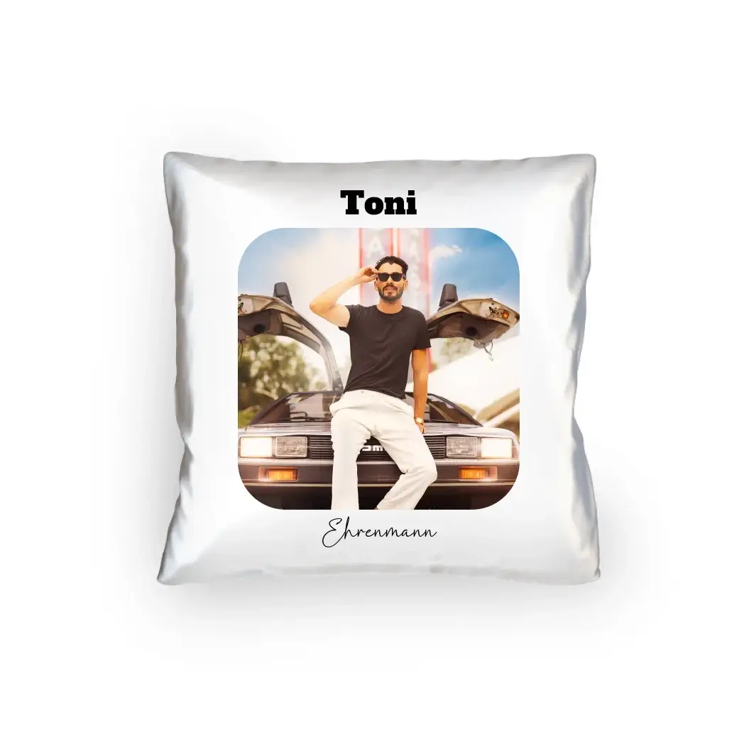Dein Bild in viereckiger Form - Kissen 40x40 cm • Fotogeschenk • personalisiert