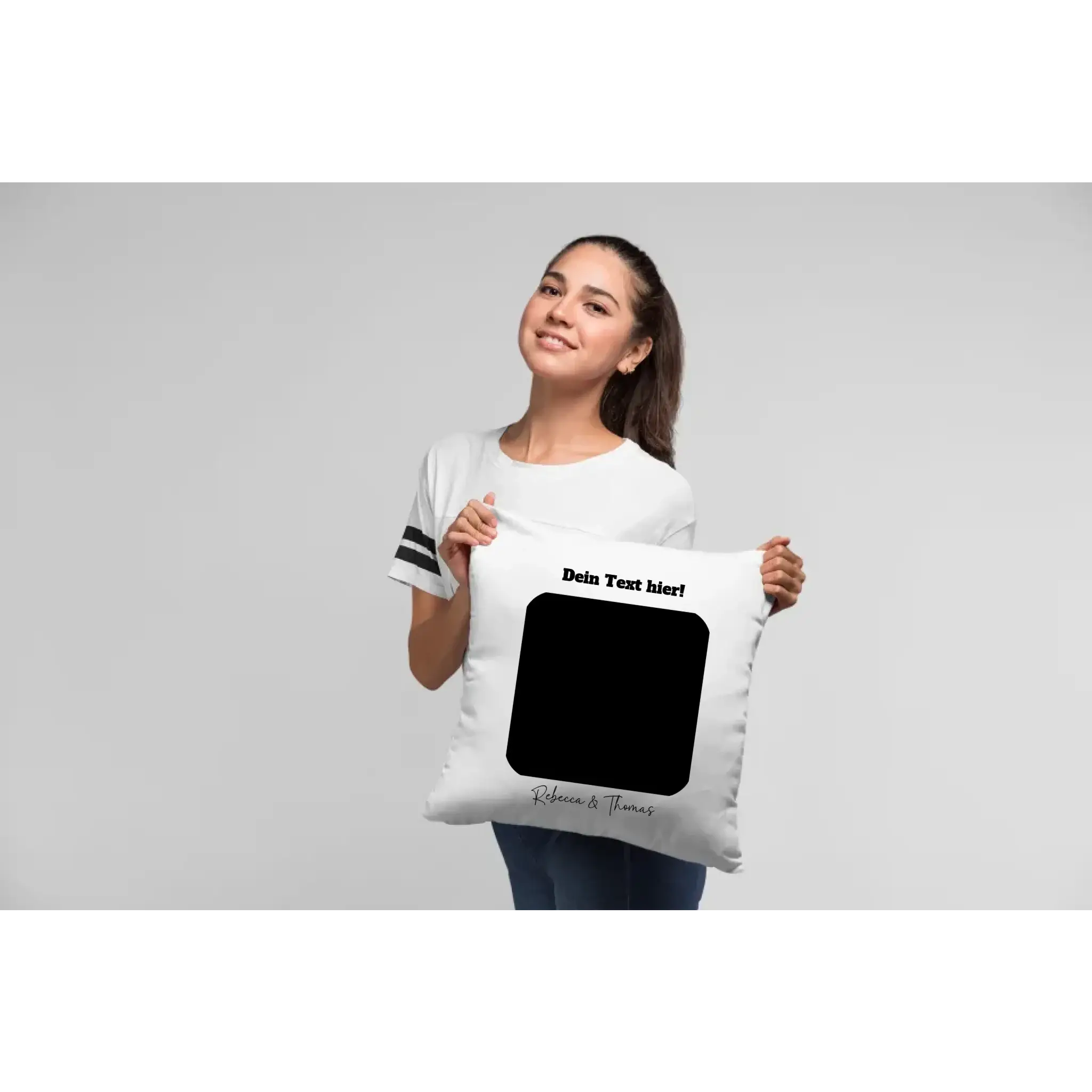 Dein Bild in viereckiger Form - Kissen 40x40 cm • Fotogeschenk • personalisiert