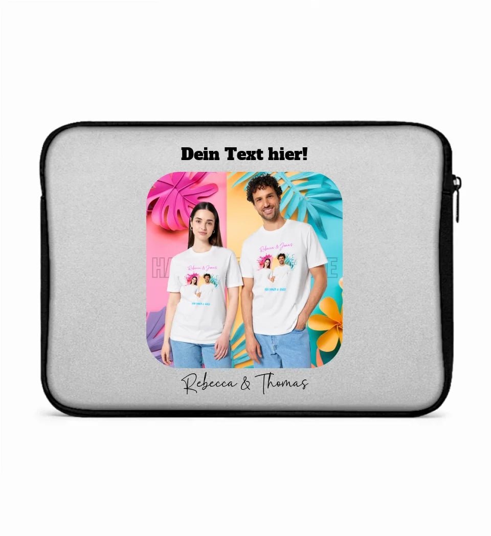 Dein Bild in viereckiger Form (personalisierbar) • Laptop Case 13" Zoll Notebook - Tasche • Fotogeschenk • personalisiert von HalloGeschenk.de