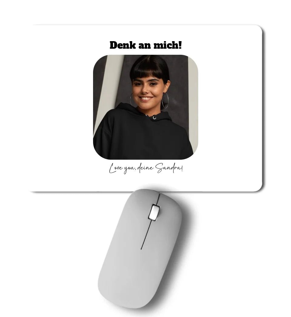 Dein Bild in viereckiger Form (personalisierbar) • Mousepad von HalloGeschenk.de