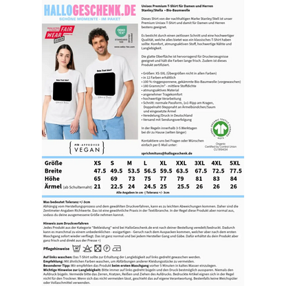 Dein Bild in viereckiger Form personalisierbar - Unisex Premium T-Shirt XS-5XL aus Bio-Baumwolle für Damen & Herren • Fotogeschenk • personalisiert