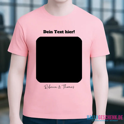 Dein Bild in viereckiger Form personalisierbar - Unisex Premium T-Shirt XS-5XL aus Bio-Baumwolle für Damen & Herren • Fotogeschenk • personalisiert