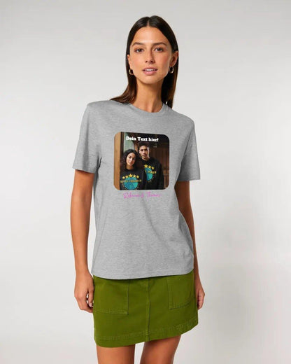 Dein Bild in viereckiger Form (personalisierbar) - Unisex Premium T - Shirt XS - 5XL aus Bio - Baumwolle für Damen & Herren - HalloGeschenk.de #geschenkideen# #personalisiert# #geschenk#