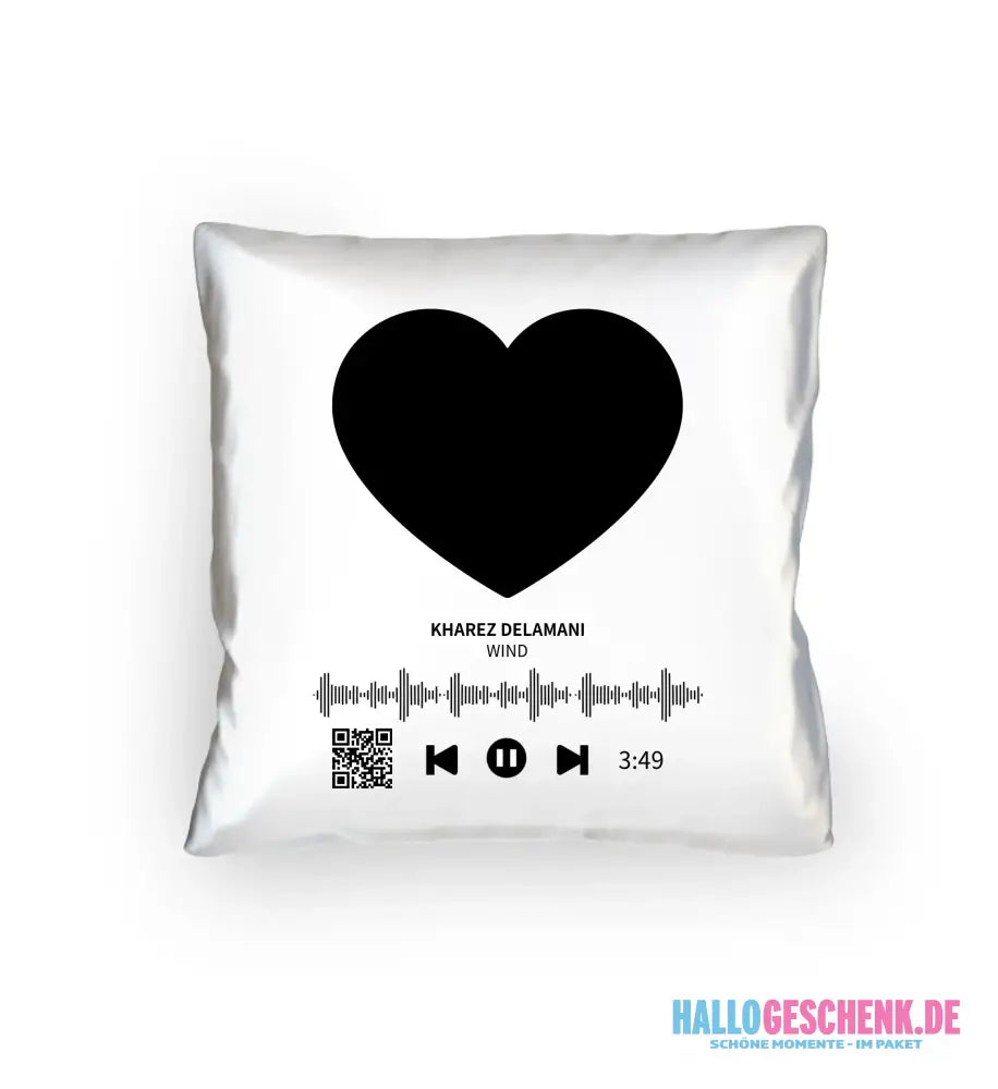 Dein Bild mit Spotify QR Code • Kissen 40x40 cm • personalisiert
