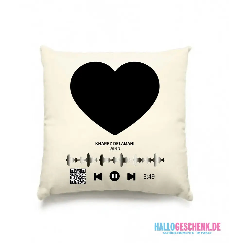 Dein Bild mit Spotify QR Code • Kissen 40x40 cm • personalisiert