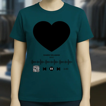 Dein Bild mit Spotify QR Code • Ladies Premium T-Shirt XS-2XL aus Bio-Baumwolle für Damen • Exklusivdesign • personalisiert