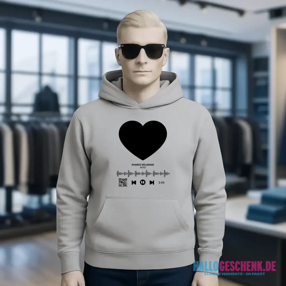 Dein Bild mit Spotify QR Code • Unisex Premium Hoodie XS-5XL aus Bio-Baumwolle für Damen & Herren