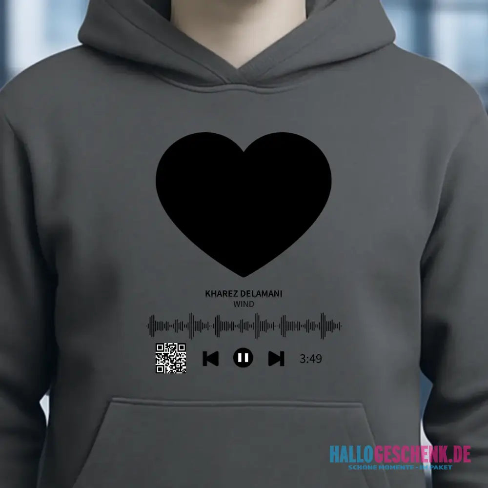 Dein Bild mit Spotify QR Code • Unisex Premium Hoodie XS-5XL aus Bio-Baumwolle für Damen & Herren