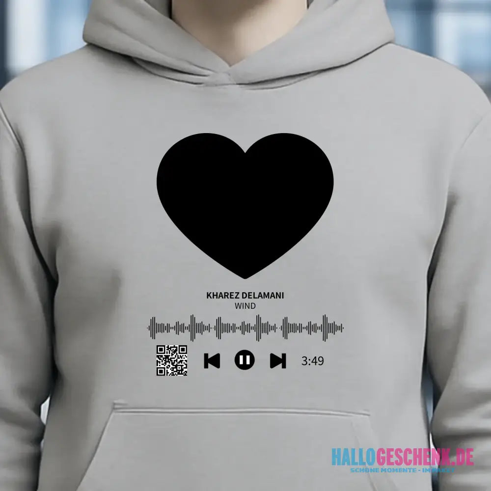 Dein Bild mit Spotify QR Code • Unisex Premium Hoodie XS-5XL aus Bio-Baumwolle für Damen & Herren