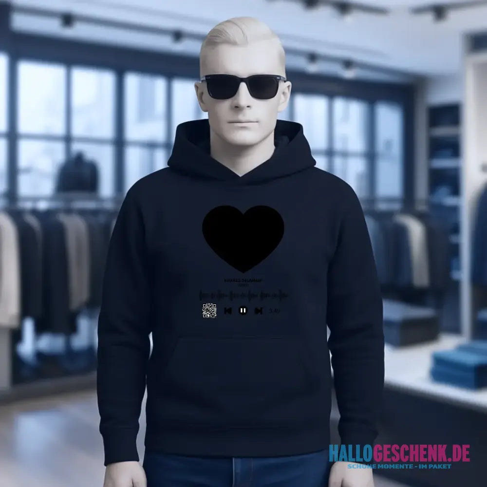 Dein Bild mit Spotify QR Code • Unisex Premium Hoodie XS-5XL aus Bio-Baumwolle für Damen & Herren