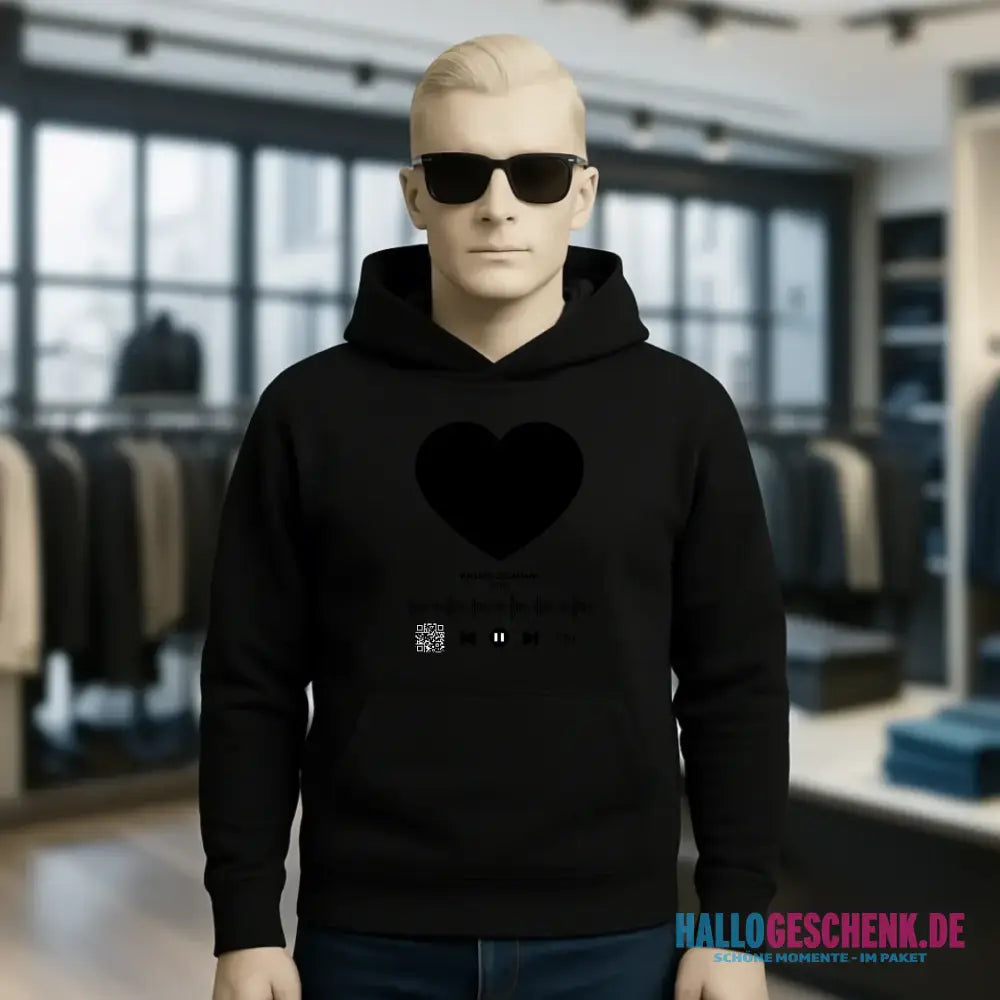 Dein Bild mit Spotify QR Code • Unisex Premium Hoodie XS-5XL aus Bio-Baumwolle für Damen & Herren