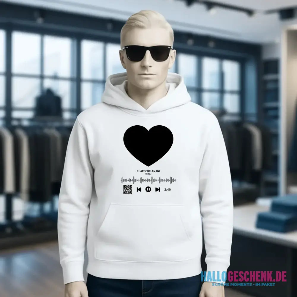 Dein Bild mit Spotify QR Code • Unisex Premium Hoodie XS-5XL aus Bio-Baumwolle für Damen & Herren