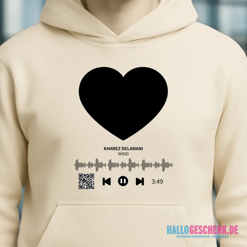 Dein Bild mit Spotify QR Code • Unisex Premium Hoodie XS-5XL aus Bio-Baumwolle für Damen & Herren