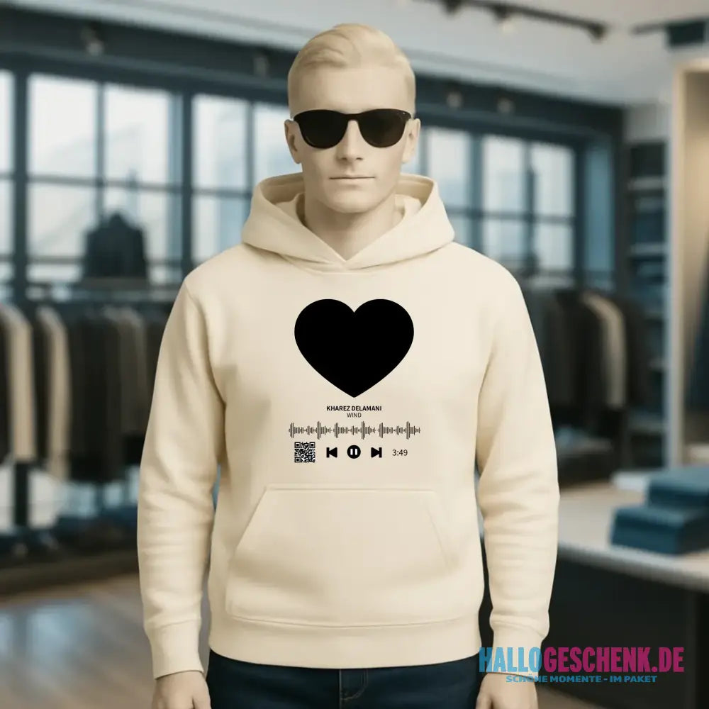Dein Bild mit Spotify QR Code • Unisex Premium Hoodie XS-5XL aus Bio-Baumwolle für Damen & Herren