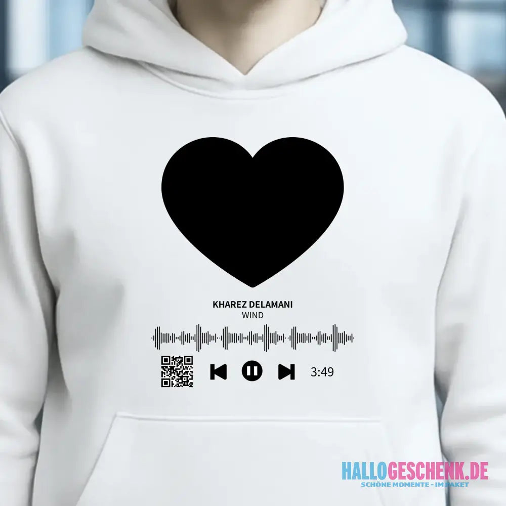 Dein Bild mit Spotify QR Code • Unisex Premium Hoodie XS-5XL aus Bio-Baumwolle für Damen & Herren