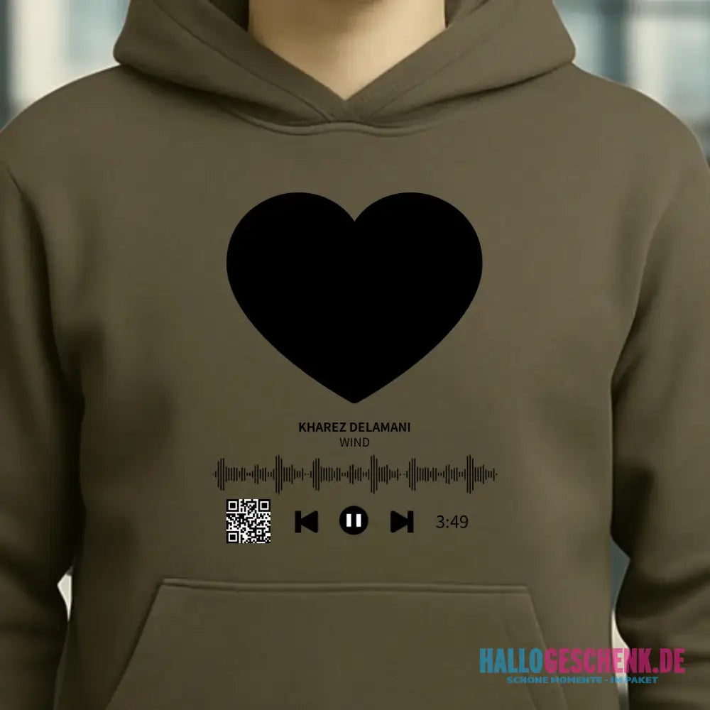 Dein Bild mit Spotify QR Code • Unisex Premium Hoodie XS-5XL aus Bio-Baumwolle für Damen & Herren