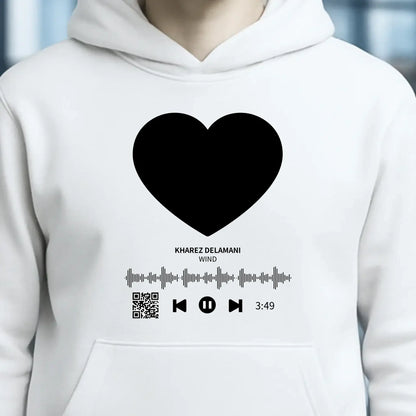 Dein Bild mit Spotify QR Code • Unisex Premium Hoodie XS-5XL aus Bio-Baumwolle für Damen & Herren
