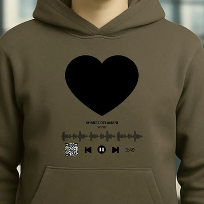 Dein Bild mit Spotify QR Code • Unisex Premium Hoodie XS-5XL aus Bio-Baumwolle für Damen & Herren
