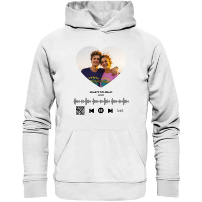 Dein Bild mit Spotify QR Code • Unisex Premium Hoodie XS-5XL aus Bio-Baumwolle für Damen & Herren